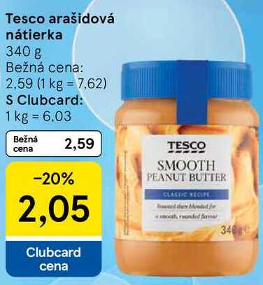 Tesco arašidová nátierka, 340 g 