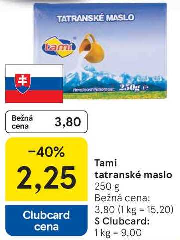 Tami tatranské maslo, 250 g 