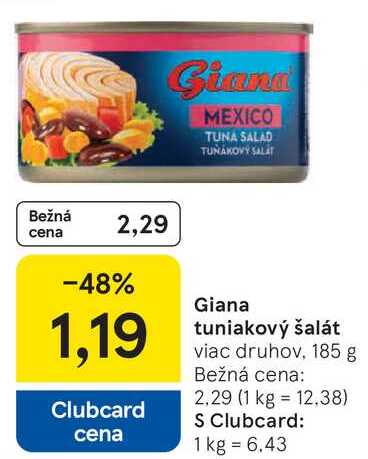 Giana tuniakový šalát, 185 g