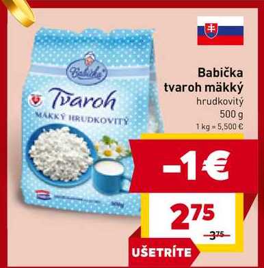 Babička tvaroh mäkký hrudkovitý 500 g