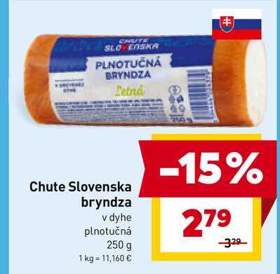 Chute Slovenska bryndza v dyhe plnotučná 250 g 