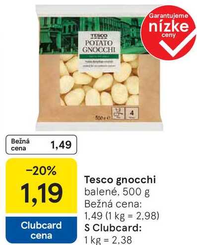 Tesco gnocchi, 500 g