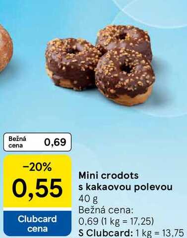 Mini crodots s kakaovou polevou, 40 g