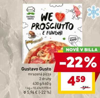 Gustavo Gusto mrazená pizza 2 druhy 430 g/460 g