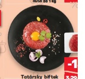 Tatársky biftek z hovädzieho stehna
