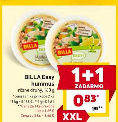 Easy hummus rôzne druhy, 160 g