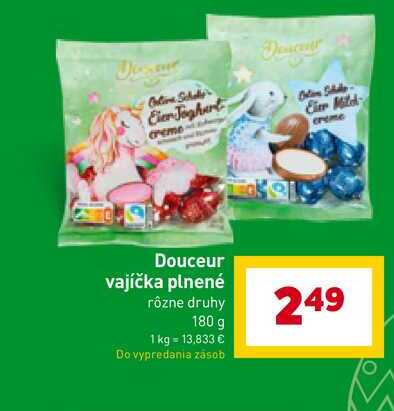 Douceur vajíčka plnené rôzne druhy 180 g 