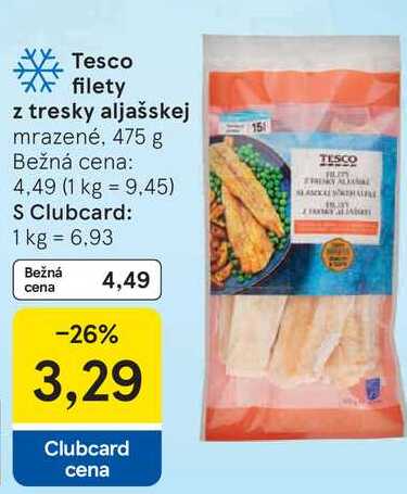 Tesco filety z tresky aljašskej, 475 g 