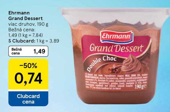 Ehrmann Grand Dessert, 190 g 