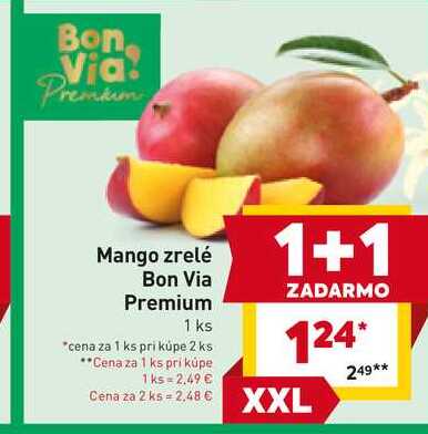 Mango zrelé 1 ks