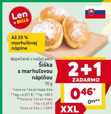Šiška s marhuľovou náplňou 70 g 