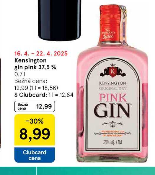 Kensington gin pink 37,5% 0,7l v akcii
