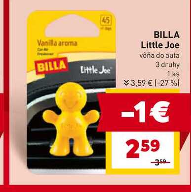 BILLA Little Joe vôňa do auta 3 druhy 1 ks 