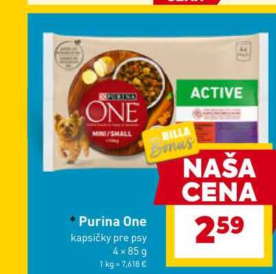 Purina One kapsičky pre psy 4× 85 g