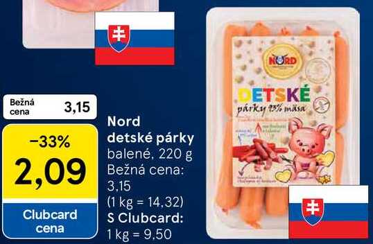 Nord detské párky, 200 g