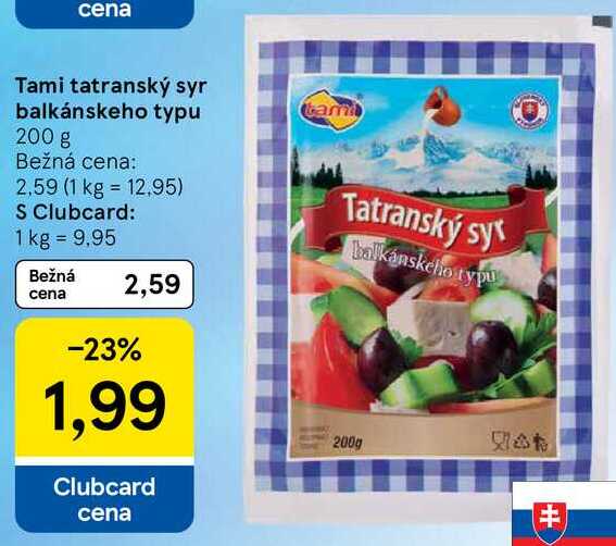 Tami tatranský syr balkánskeho typu, 200 g