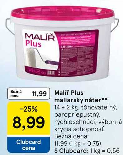 Malíř Plus maliarsky náter, 14+2 kg