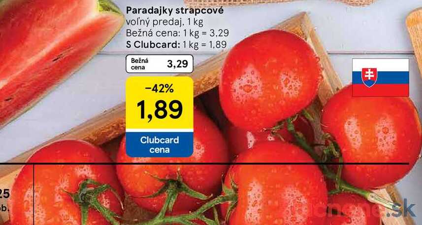 Paradajky strapcové, 1 kg
