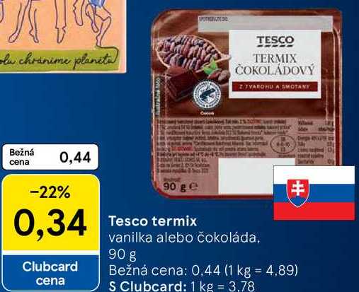 Tesco termix, 90 g