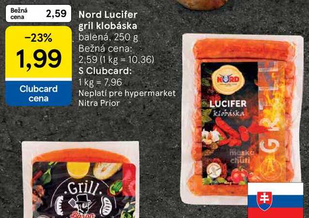 Nord Lucifer gril klobáska, 250 g 