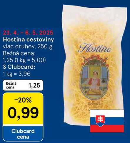 Hostina cestoviny, 250 g