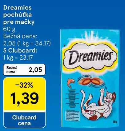 Dreamies pochúťka pre mačky, 60 g 