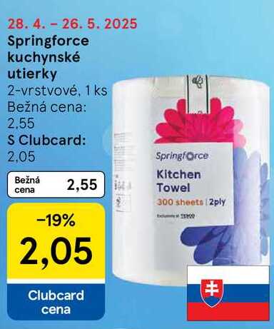 Springforce kuchynské utierky, 1 ks
