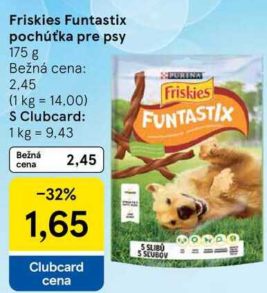 Friskies Funtastix pochúťka pre psy, 175 g 