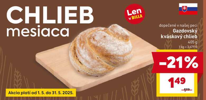Gazdovský kváskový chlieb 405 g