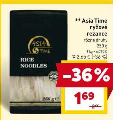 Asia Time ryžové rezance rôzne druhy 250 g 