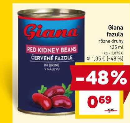 Giana fazuľa rôzne druhy 425 ml 