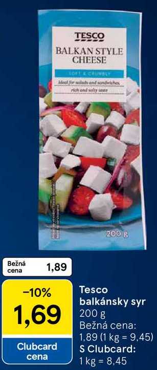 Tesco balkánsky syr, 200 g