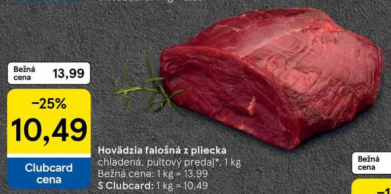 Hovädzia falošná z pliecka, 1 kg