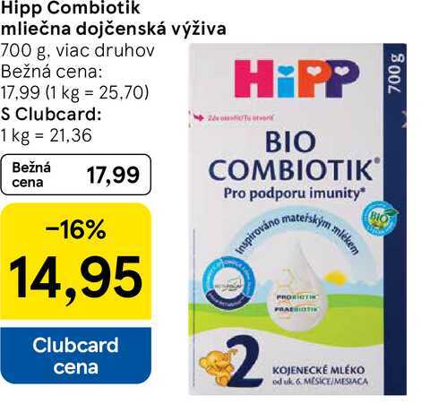 Hipp Combiotik mliečna dojčenská výživa, 700 g