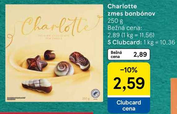Charlotte Charlotte zmes bonbónov, 250 g 