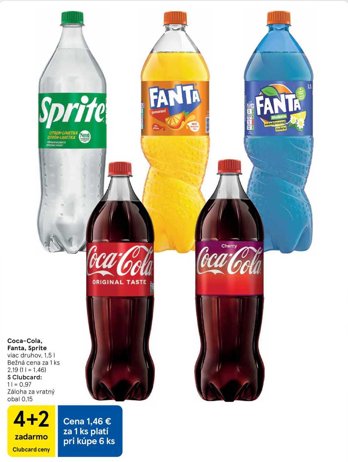 Coca-Cola, Fanta, Sprite, 1,5 l
