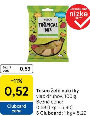 Tesco želé cukríky, 100 g