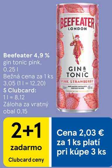 Beefeater 4,9 %, 0,25 l