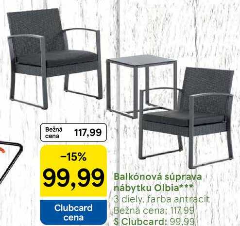 Balkónová súprava nábytku Olbia