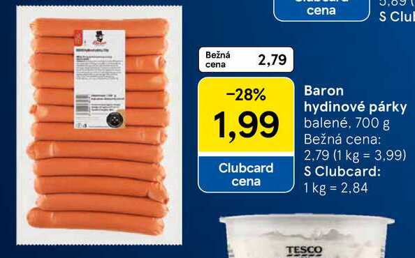 Baron hydinové párky, 700 g 