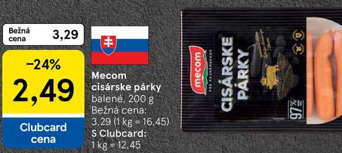 Mecom cisárske párky, 200 g 