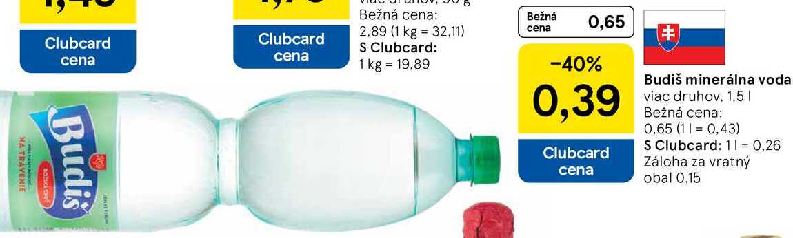 Budiš minerálna voda, 1,5 l