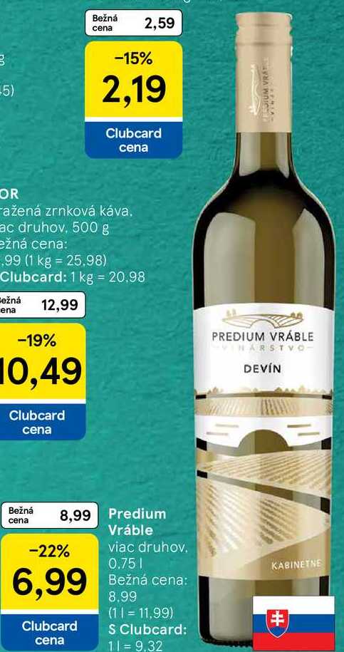 Predium Vráble, 0,75 l