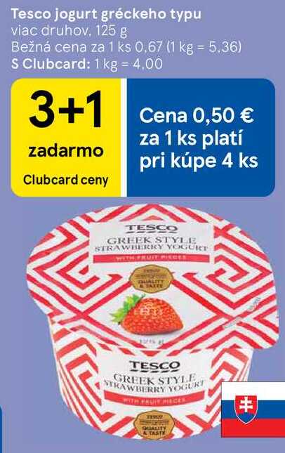Tesco jogurt gréckeho typu, 125 g 
