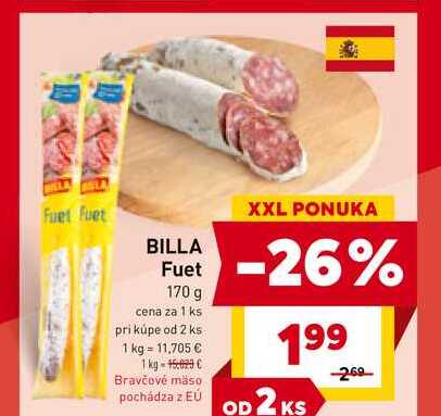 BILLA Fuet 170g