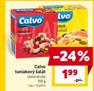 CCalvo tuniakový šalát rôzne druhy 150 g