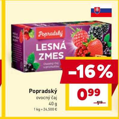 Popradský ovocný čaj 40 g 
