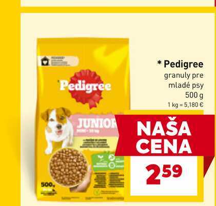 Pedigree granuly pre mladé psy 500 g 