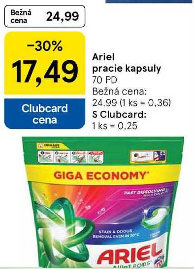 Ariel pracie kapsuly, 70 PD