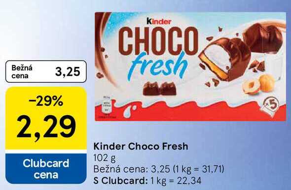 Kinder Choco Fresh, 102 g